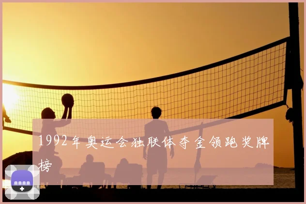 1992年奥运会独联体夺金领跑奖牌榜