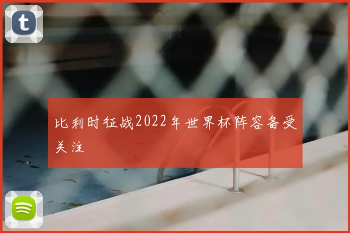 比利时征战2022年世界杯阵容备受关注